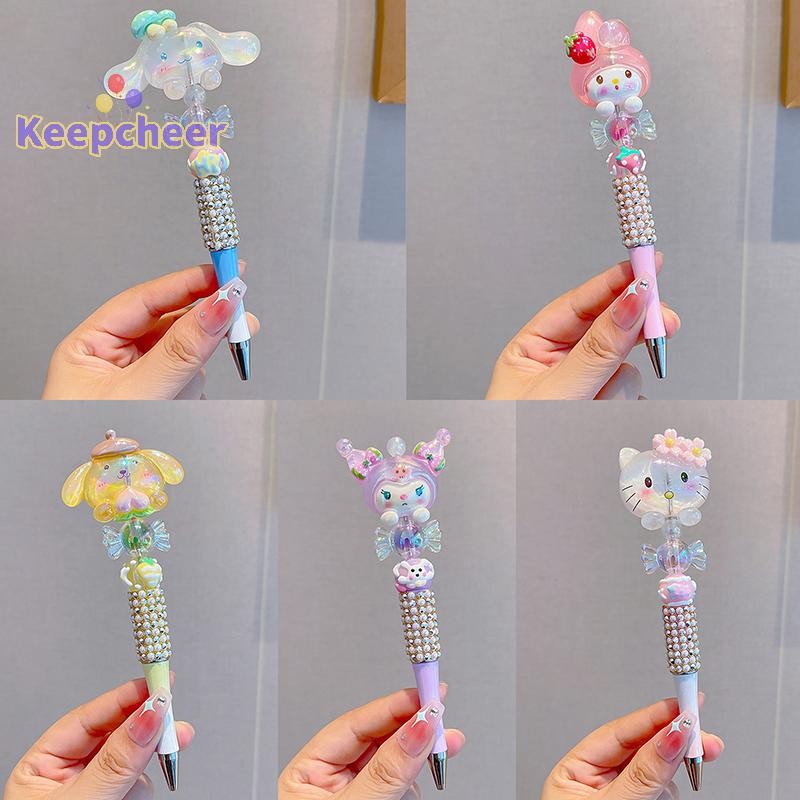 [Keepcheer] Kawaii Sparkling Diamond Rotag ปากกาเจลการ์ตูนน่ารักอะนิเมะ Neutral ปากกาแฟชั่นลูกปัดปากกาลูกลื่นอุปกรณ์การเรียนของขวัญ [ใหม่]
