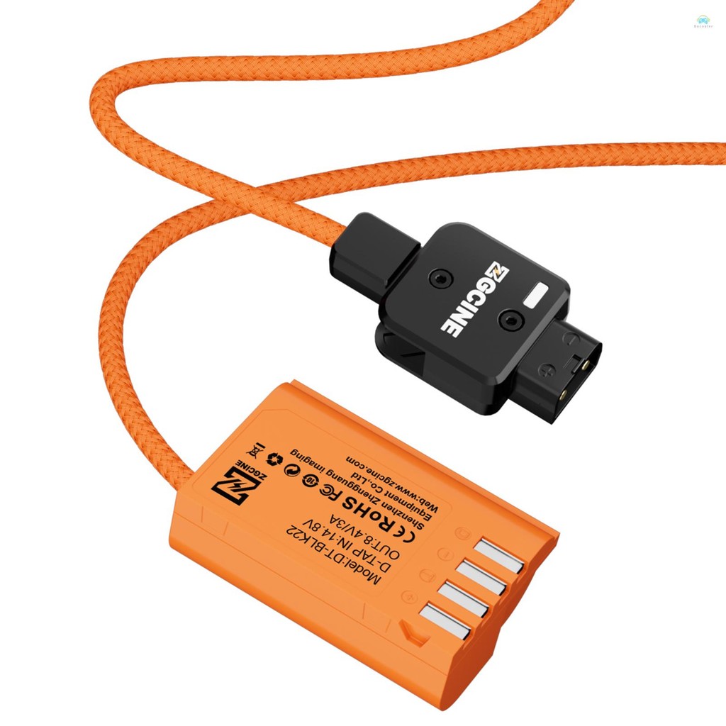 Yb2 อะแดปเตอร์ ZGCINE DMW-BLK22 Dummy แบตเตอรี่ D-Tap Connector สายไฟ 60 ซม.ยาว D-Tap ถึง DMW-BLK22 Dummy แบตเตอรี่สําหรับ Panasonic Lumix