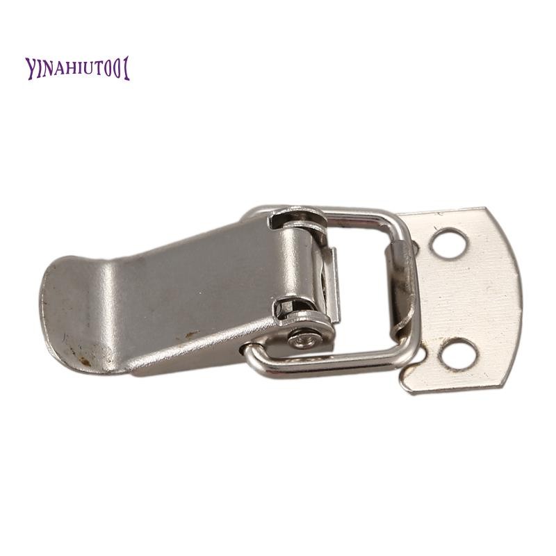 Yinahiut001Silver Tone Metal Toggle Draw Latch Straight Loop Catch 1.6"