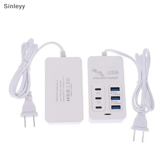 Nle 1PC US Plug 6 พอร์ต Multiport USB Charger 35W PD Type-C โทรศัพท์มือถือ Fast Charge Wall Chargers TypeC USB Hub อะแดปเตอร์ N