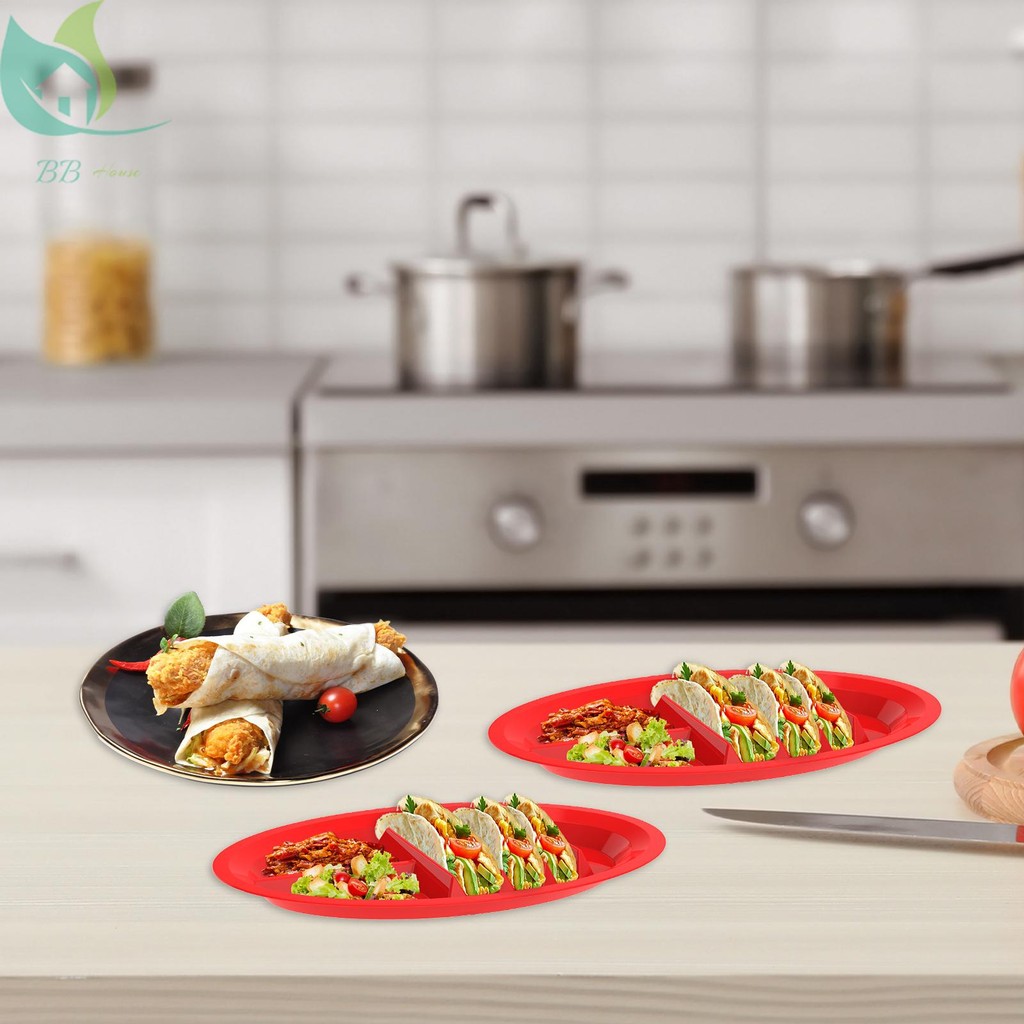 Taco ผู้ถือแผ่นปลอดภัย Taco Bar Taco แผ่นแบ่งสําหรับ Taco อุปกรณ์ SHOPQJC1534