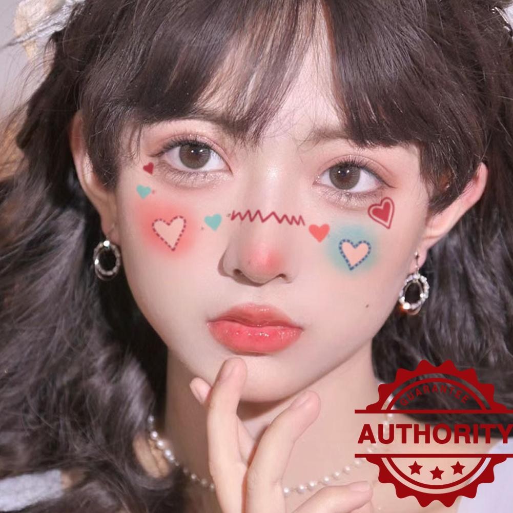 แต่งหน้าใบหน้าน่ารักสร้างสรรค์สติกเกอร์ใบหน้ารักบลัชแต่งหน้าสติกเกอร์สติกเกอร์สักน่ารัก ม5ถาม2