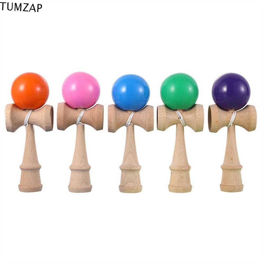 Tumzap ของเล่นเคนดามะ, ลูกบอลไม้เกมแบบดั้งเดิมลูกบอลเหยือก, ของขวัญเด็กมืออาชีพ การประสานงานไม้ เคนดามะ ลูกบอลการศึกษาของเล่น