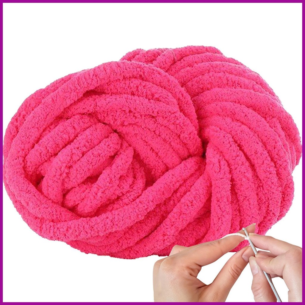 Chenille เส้นด้าย Chunky เส้นด้ายสําหรับโครเชต์เส้นด้ายหนาสําหรับถักศิลปะหัตถกรรมอุปกรณ์เย็บผ้า Hand
