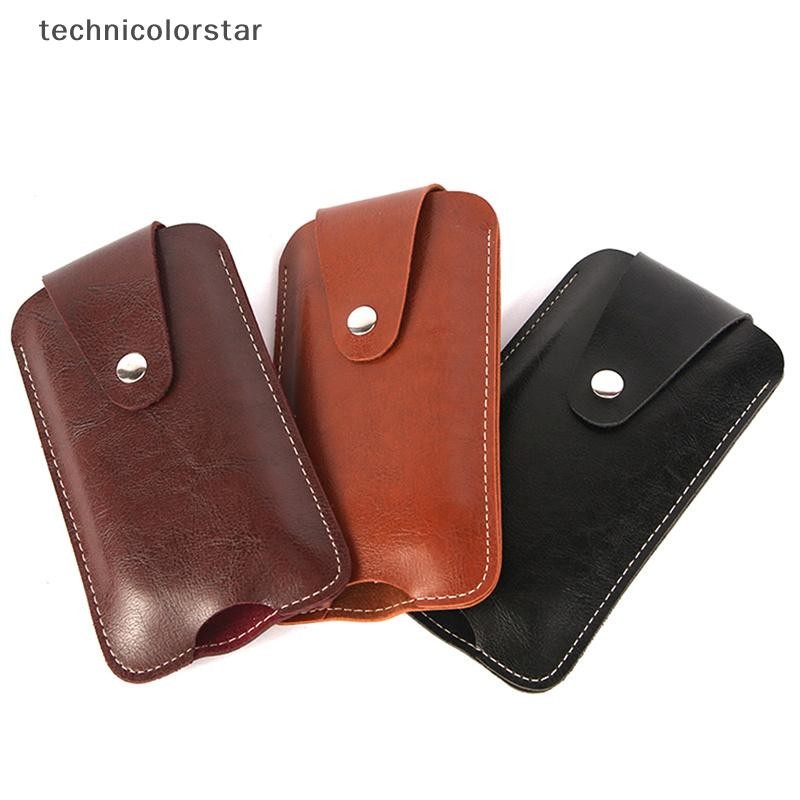 Trsr ผู้ชายหนังโทรศัพท์มือถือ Holster Universal กีฬากลางแจ้งเข็มขัดคลิปเอวกระเป๋า Jelly