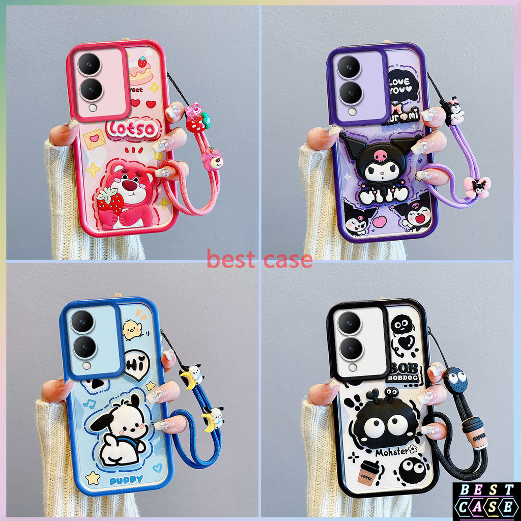 เคส Vivo Y76 5G เคส Kuromi สามมิติรูปตุ๊กตาน่ารักเคสโทรศัพท์แบบนุ่ม BB-TYGZ
