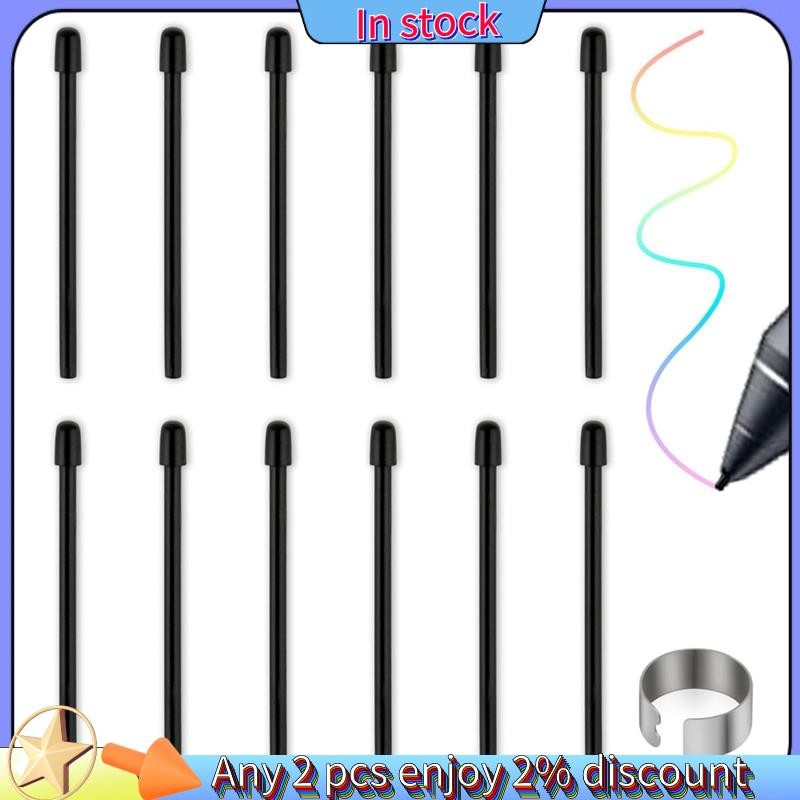 ในสต็อก-ชุดปลายปากกาปากกามาตรฐานสําหรับ WACOM, ชุดปลายปากการีฟิลทดแทนสีดํา 12 ชิ้นสําหรับ Wacom Intu