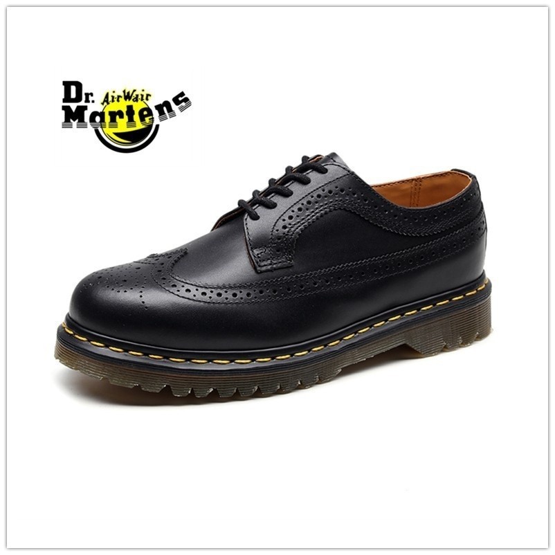 [ของแท้] Dr.Martens brock Leather Small Leather Shoes Men and Women increase Waterproof Casual Shoes 7YVU
