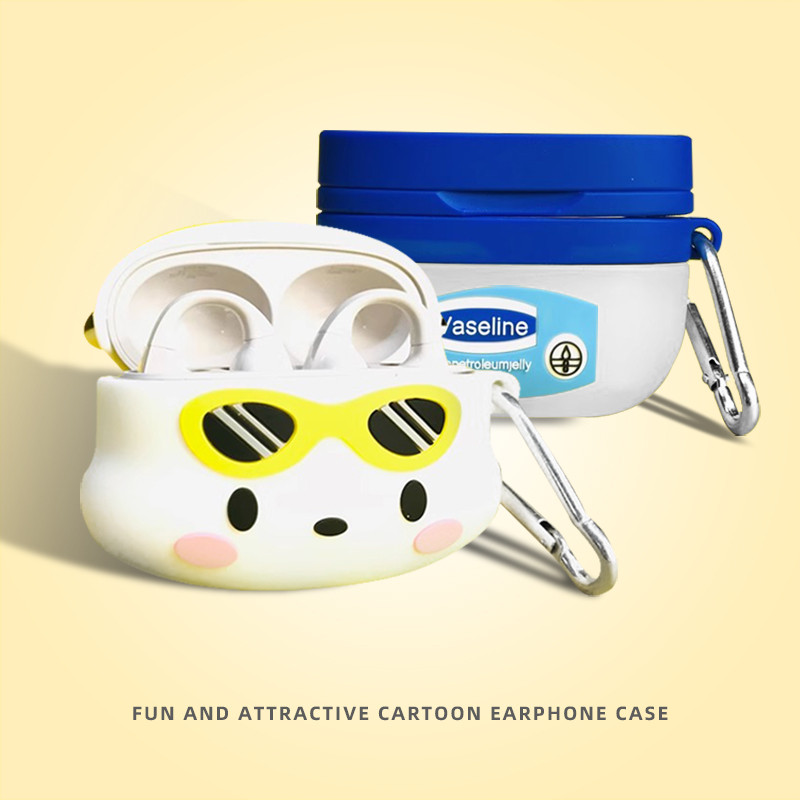 Case for EDIFIER R1 Cartoon Vaseline Cute Ghost EDIFIER Comfo C Silicone Soft Case Lanyard Pendant E