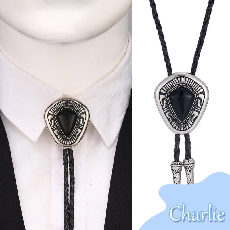 Char Bolo Tie เนคไทคาวบอยตะวันตกเนคไทสร้อยคอชายเครื่องแต่งกายสําหรับเสื้อกันหนาว