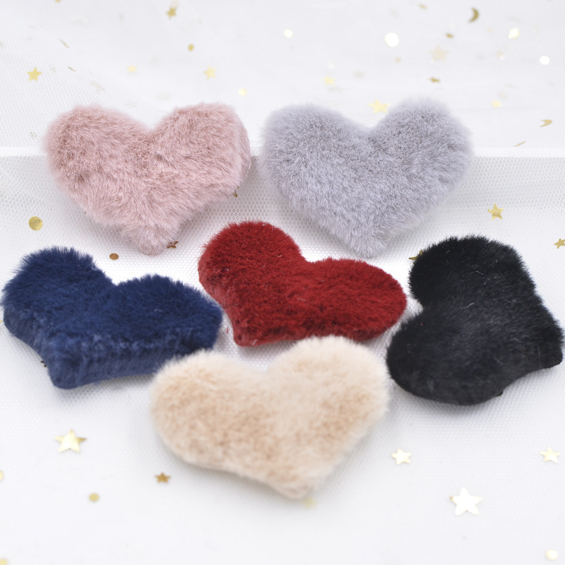 12 ชิ้น Plush แพทช์กระต่ายผม Embellishment หัวใจ Appliques สําหรับเสื้อผ้าหัตถกรรมอุปกรณ์เย็บผ้า DIY กิ๊บติดผมเครื่องประดับ