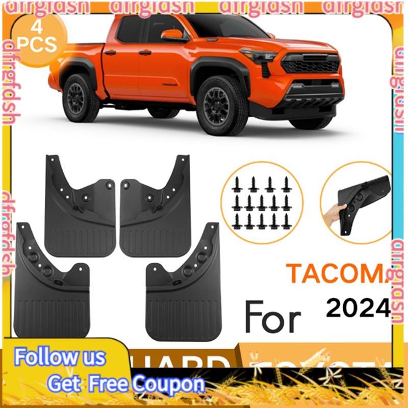 D & Fcar Mudguards สําหรับ Toyota Tacoma 2024 ด้านหน้าด้านหลัง Mud Flaps Guards Splash Fender ชิ้นส่