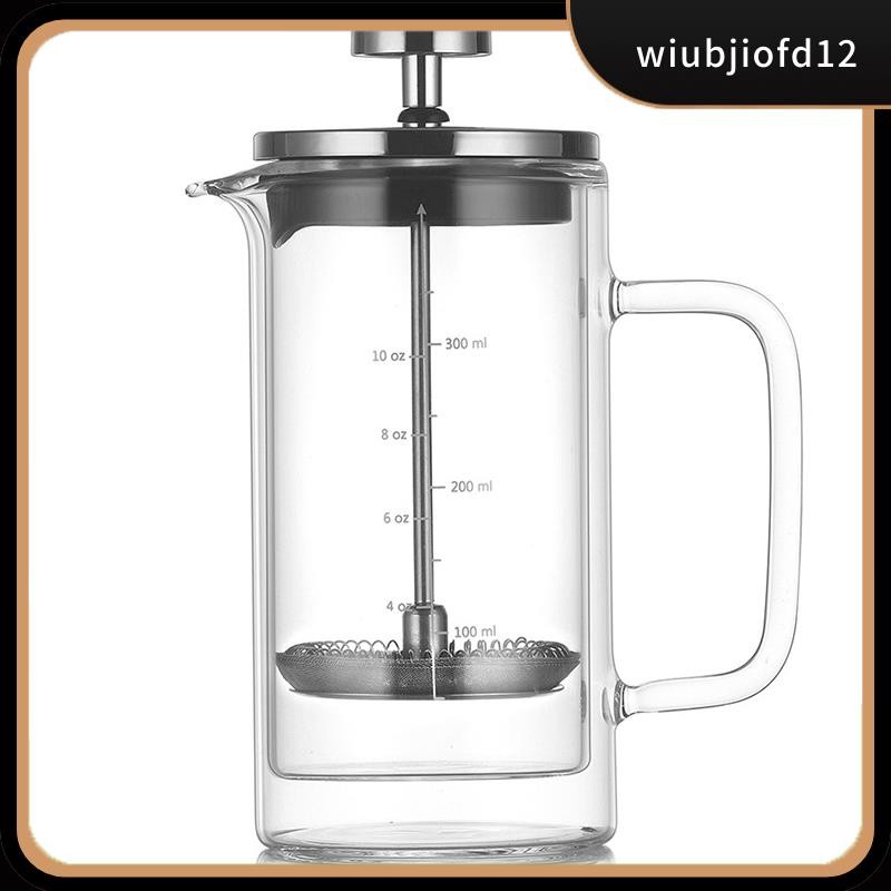 สต็อกใหม่Double Layer High Borosilicate Glass Press Pot Press Filter Coffee Apparatus French Coffee Pot with Scale