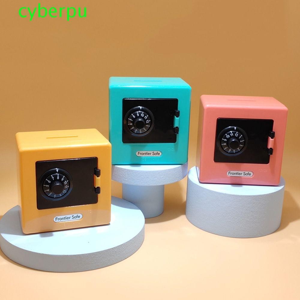 Cyberpullse Coin Bank เด็กผู้หญิง Mini ATM รหัสผ่านหมุน รหัสของขวัญวันเกิด ธนบัตรฝากอัตโนมัติ กล่องเก็บเงินสด