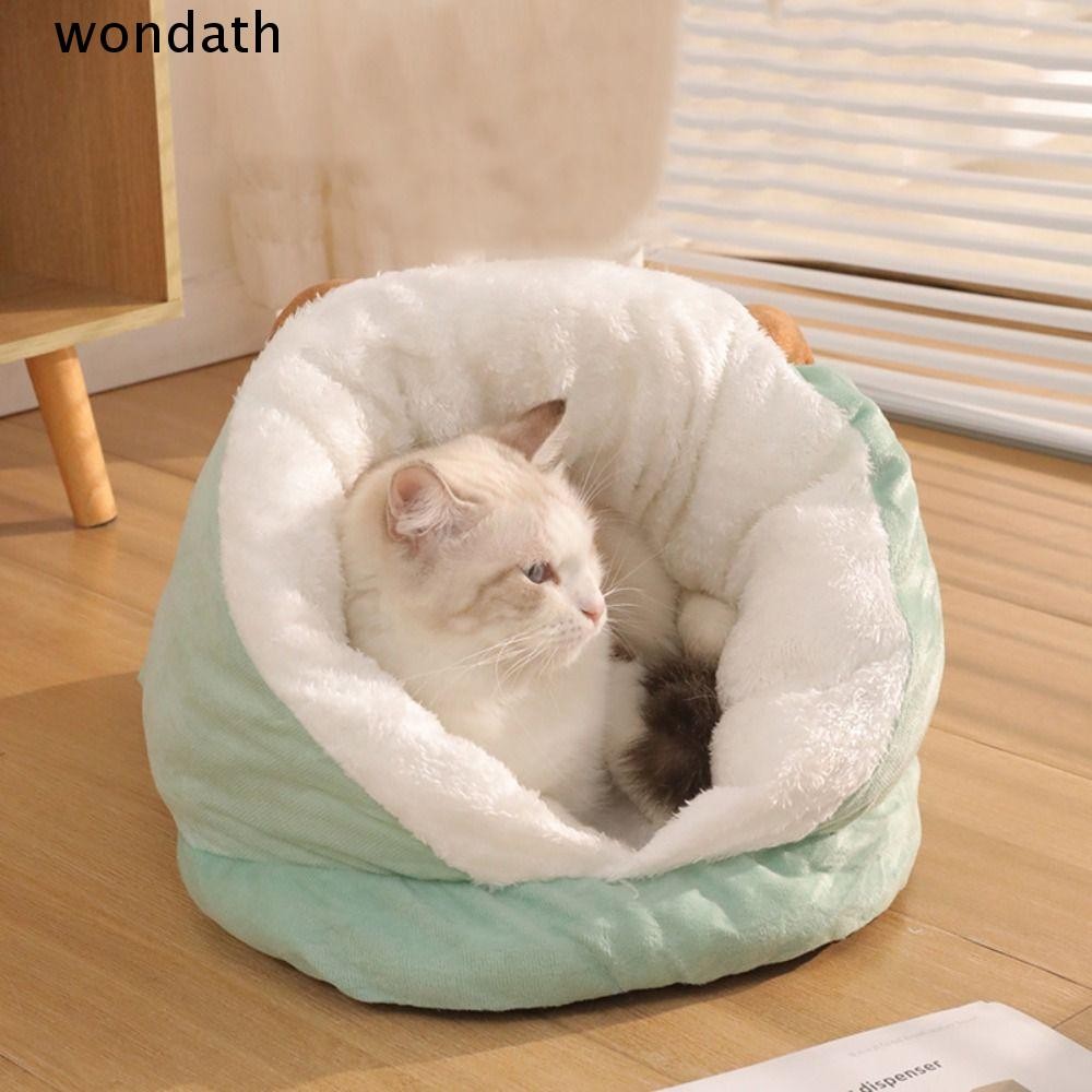 Wonda คอกสุนัขสําหรับสัตว์เลี้ยงตุ๊กตา, โซฟาเตียงแมวนุ่ม, รังนอนที่อบอุ่นฤดูหนาว
