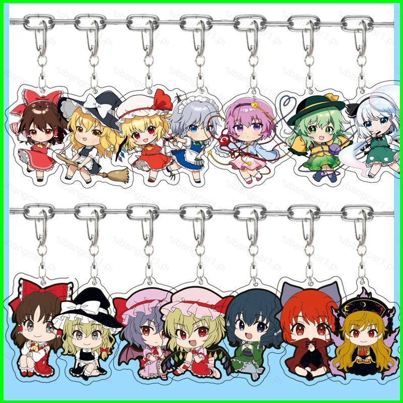 Yb1 Touhou Project Shrine Maiden Flandre Remilia ที่ใส่กุญแจอะคริลิค จี้ห้อยกระเป๋าพวงกุญแจ