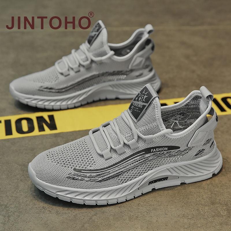 JINTOHO حذاء رياضي رجالي محبوك قابل للتهوية 2024 — صورة 7