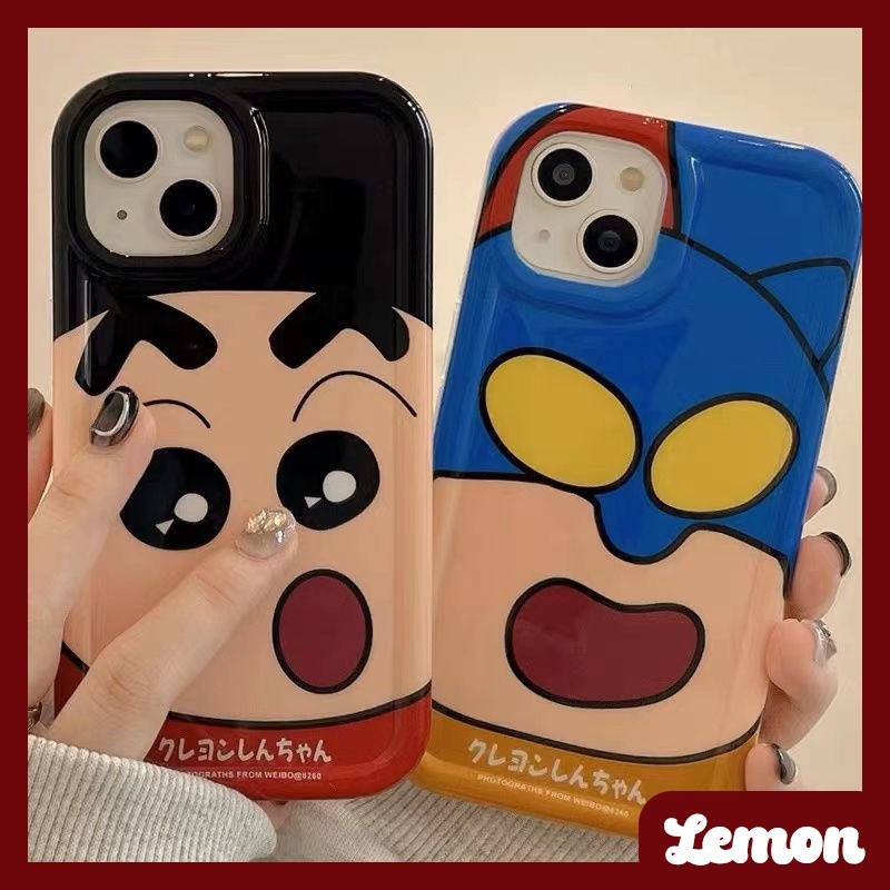Lemon - เคสโทรศัพท์มือถือแบบนิ่ม ใส กันกระแทก ลายการ์ตูนชินจัง สําหรับ ไอโฟน 11 14 promax 13 13pro 13 promax 12 12pro 12 promax xr xsmax 7p 8