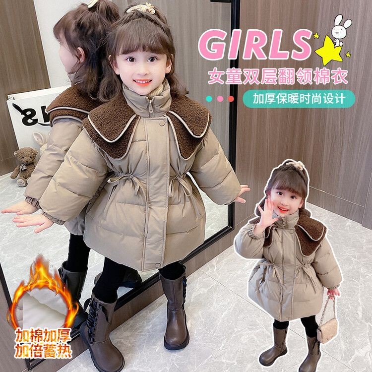 ฤดูหนาวใหม่ - เด็กหญิงผ้าฝ้ายเสื้อผ้าเด็กสบาย ๆ เสื้อโค้ทที่อบอุ่นหนา