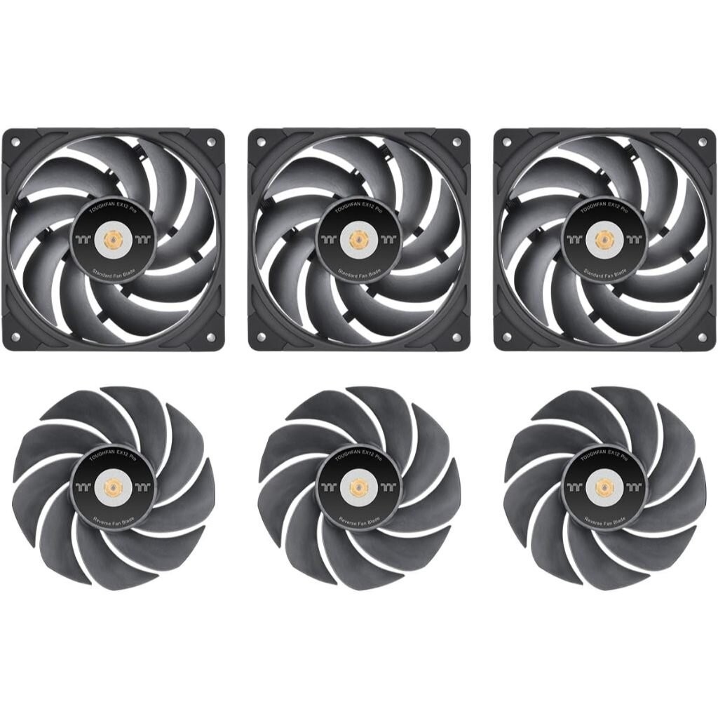 FAN THERMALTAKE TOUGHFAN EX12 PRO / EX14 PRO (3x120mm) Swappable Edition (CL-F171-PL12BL-A) พัดลมเคส