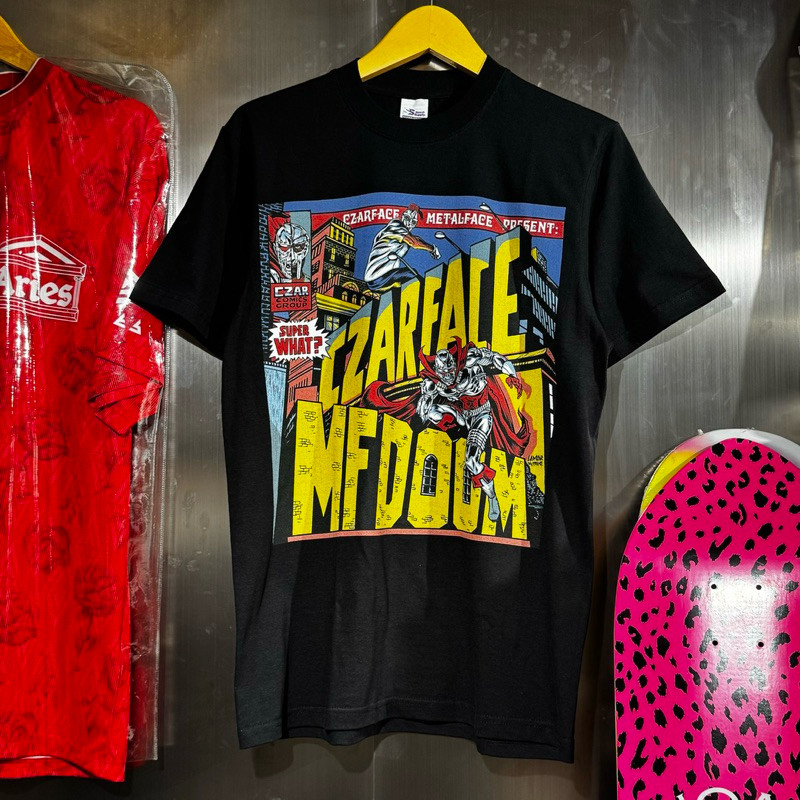 FTF MF DOOM X CZARFACE - SUPER WHAT? TSHIRT BLACK tee