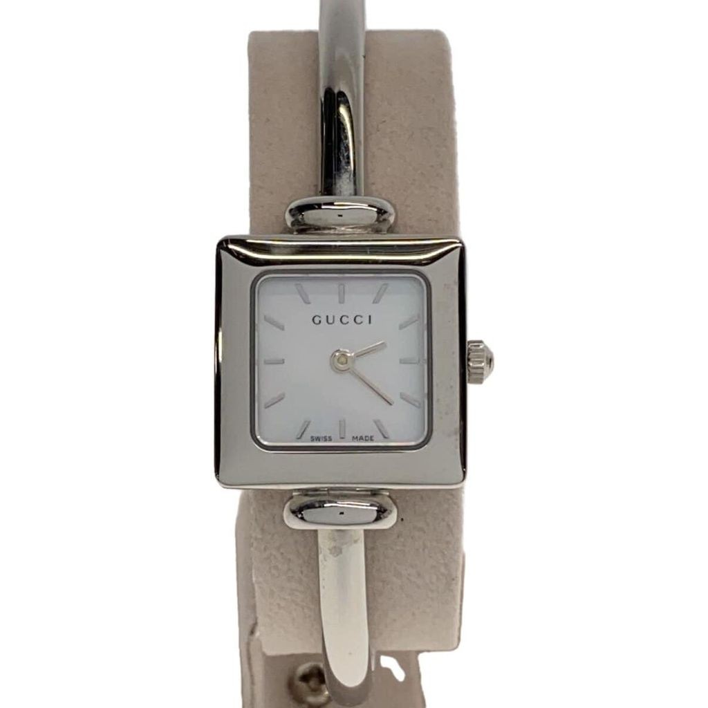 GUCCI Womens Watch Quartz Analog Stainless Steel WHT SLV SS 1900L Direct from Japan Secondhand