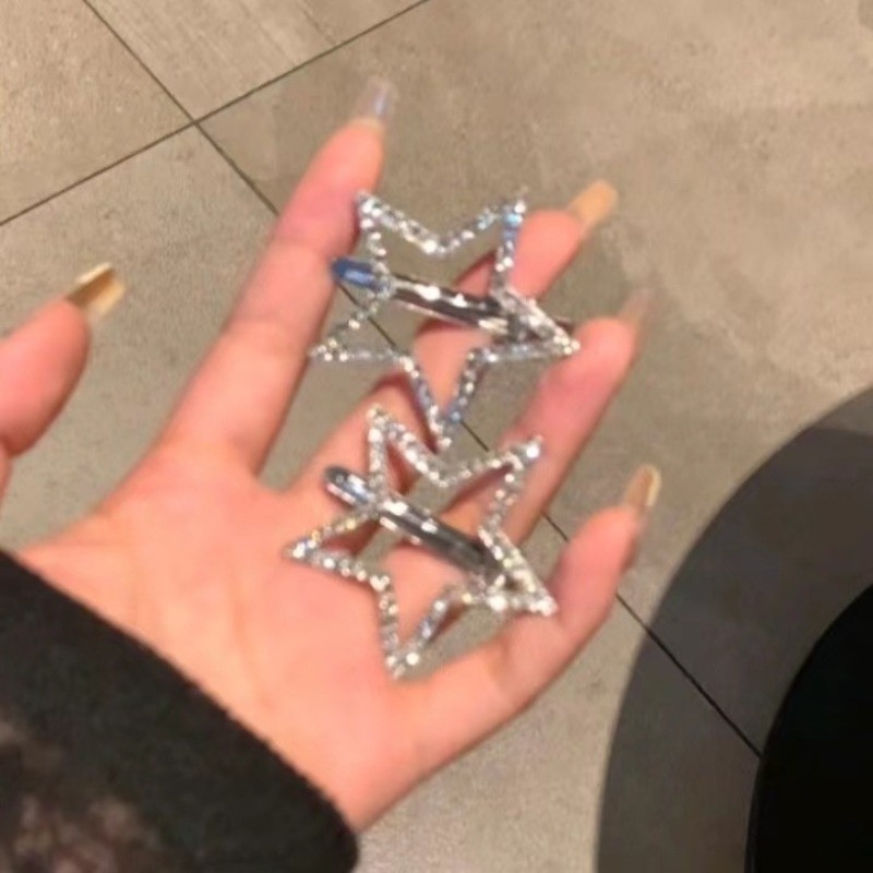 แฟชั่น Bling Zircon Silver Star Hairpin Bangs คลิปเจ้าหญิง Headwear เครื่องประดับผม ราคา ถูกที่สุด ดีลบีเคเค แกลเลอรีภาพที่ 4