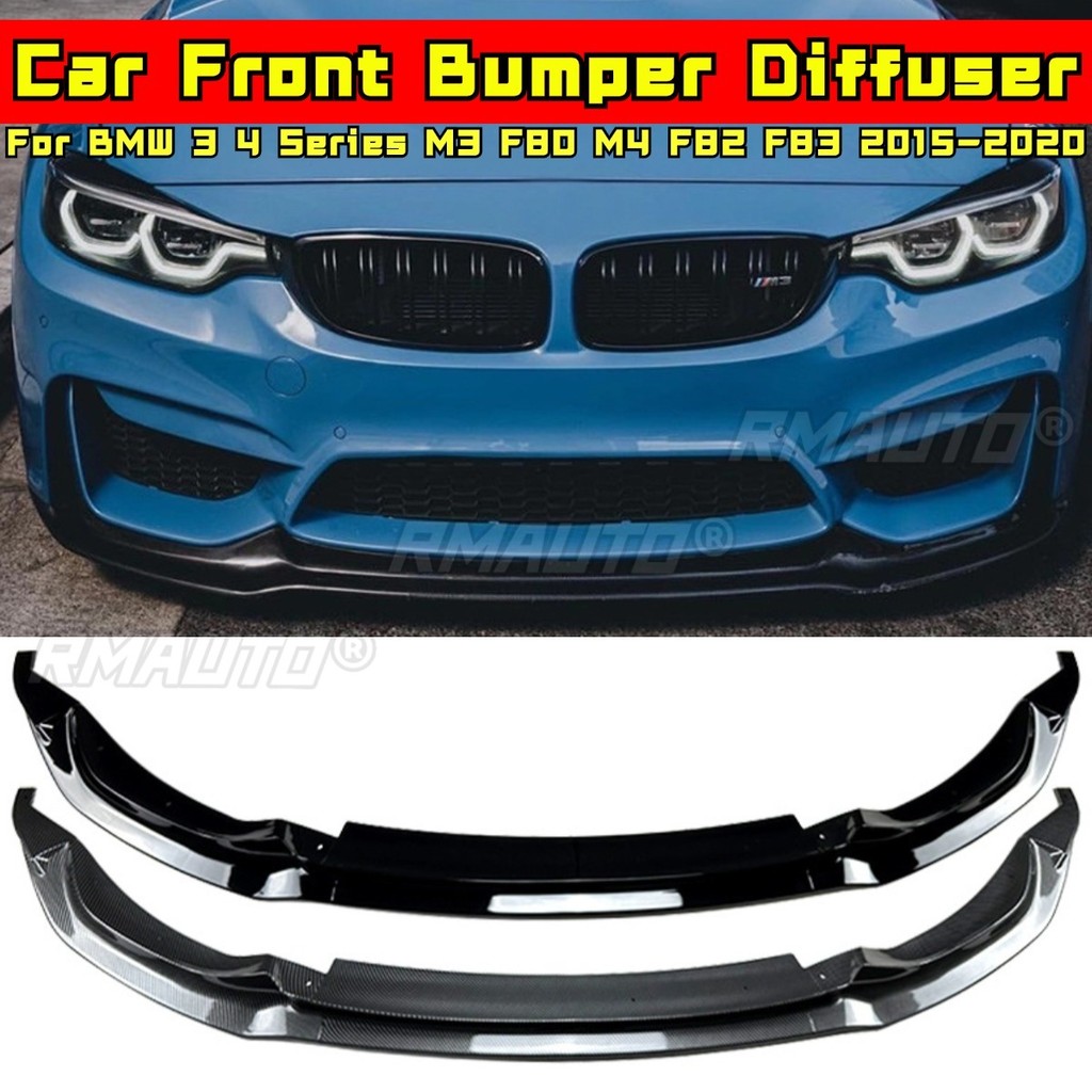 สําหรับ BMW 3 4 Series M3 F80 M4 F82 F83 ด้านหน้ากันชน Splitter Diffuser ผ้ากันเปื้อนสําหรับ BMW 3 4