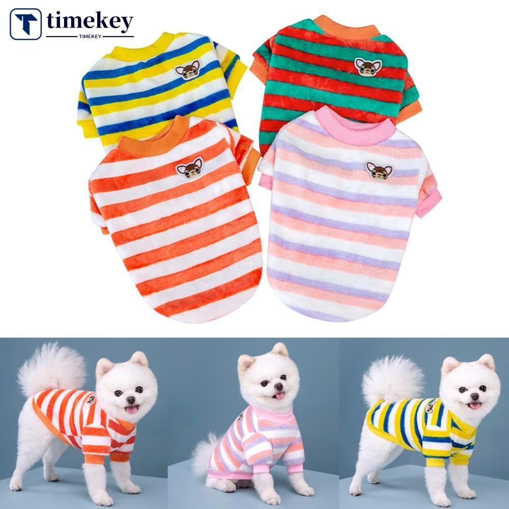 Timekey Rainbow เสื้อผ้าสุนัข Warm Pet เสื้อขนแกะสัตว์เลี้ยงสุนัขเสื้อผ้าสําหรับสุนัขเสื้อผ้าสัตว์เลี้ยงสุนัขเครื่องแต่งกาย J7S5