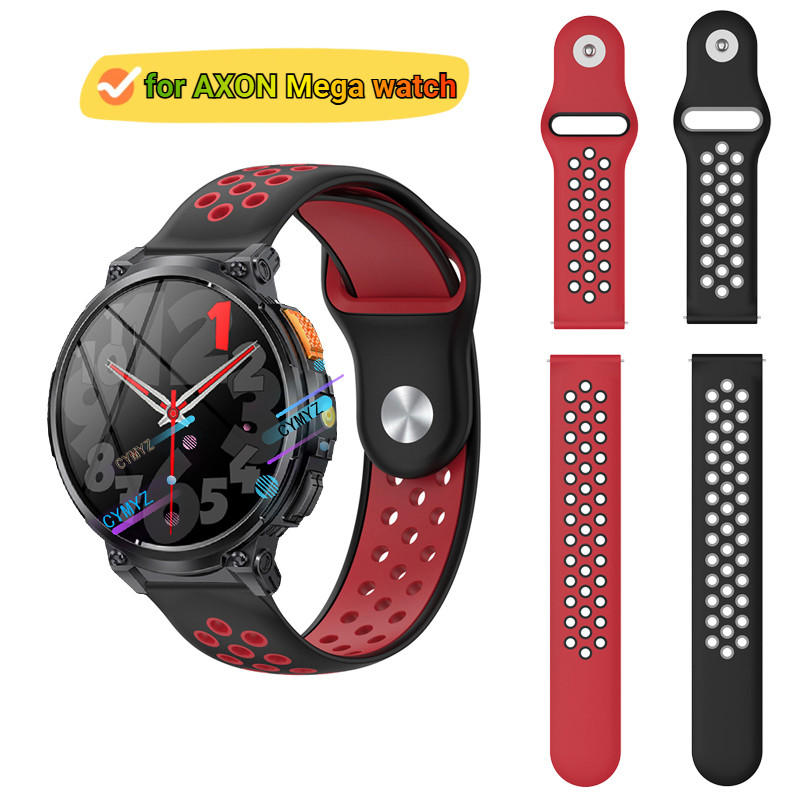 สาย AXON Mega Smart Watch สายซิลิโคน AXON Mega Watch สายรัดข้อมือกีฬา