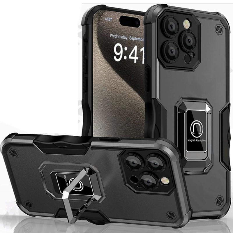 Shock Stop Case น้ําหนักพร้อมขาตั้งโลหะสําหรับ IPphone 16 Pro Max 15 Pro Max 14 Pro Max 13 Pro Max