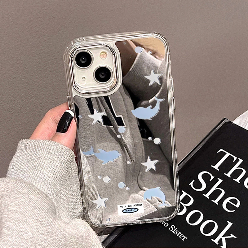 INS Case For เคส iPhone 11 13 16 15 14 12 17 Pro Max เคสไอโฟน11 13promax 16pro Cute เคสโทรศัพท์มือถือเคลือบกระจกไฟฟ้า thumbnail 8