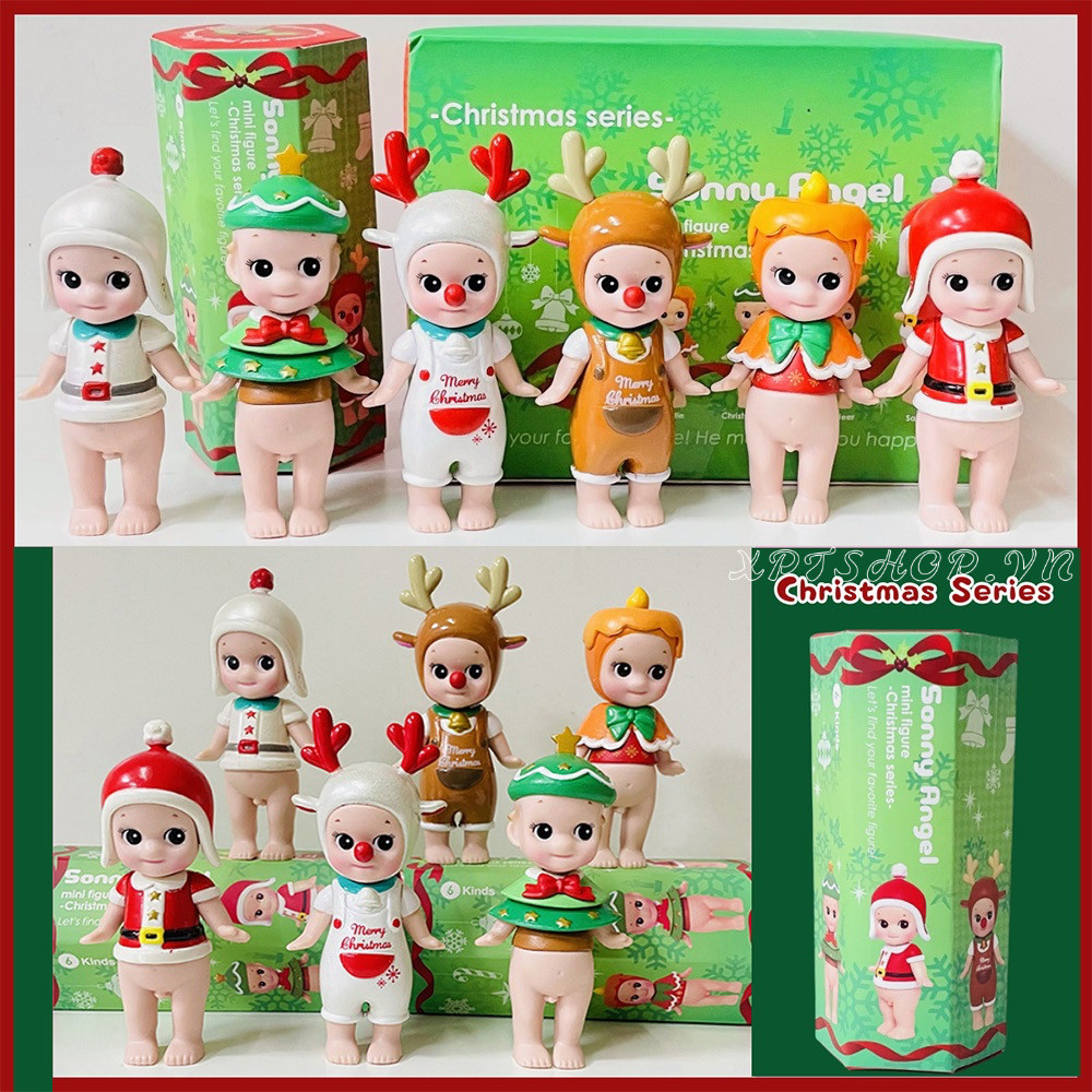1pcs สุ่ม Sonny Angel Mini รูปคริสต์มาส Series แมวน่ารักไดโนเสาร์เดสก์ท็อปตกแต่ง