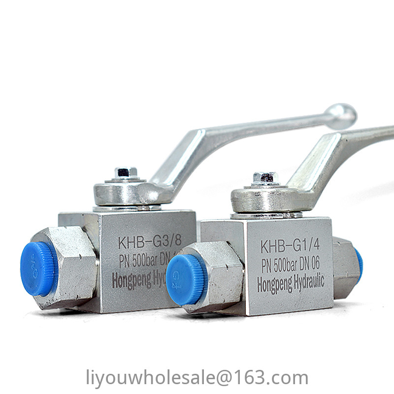 บอลวาล์วแรงดันสูงไฮดรอลิก KHB-G1/4 G1/2 3K-3/8 3K-3 ซม. แบบตรงเมตริก/นิ้ววาล์วสามทาง