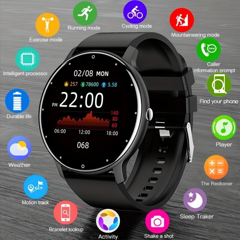 Peje Sport สมาร์ทวอทช์ซิลิโคนแบนด์ไร้สาย Voice Assistant