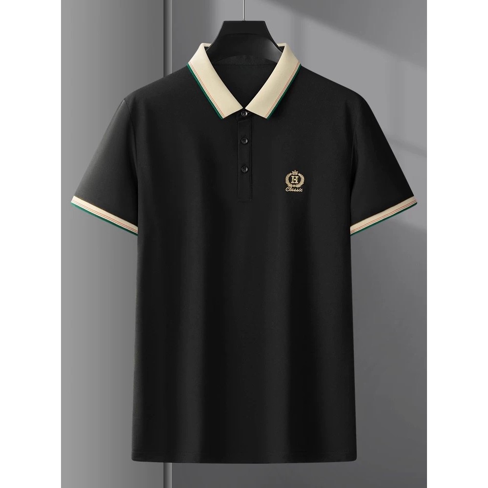 MANMAN เสื้อเชิ้ตผู้ชาย ธุรกิจ เสื้อคอปก ลำลอง แบบหลวม เย็บติดกัน แมทช์ลุคง่าย - รูปที่ 4