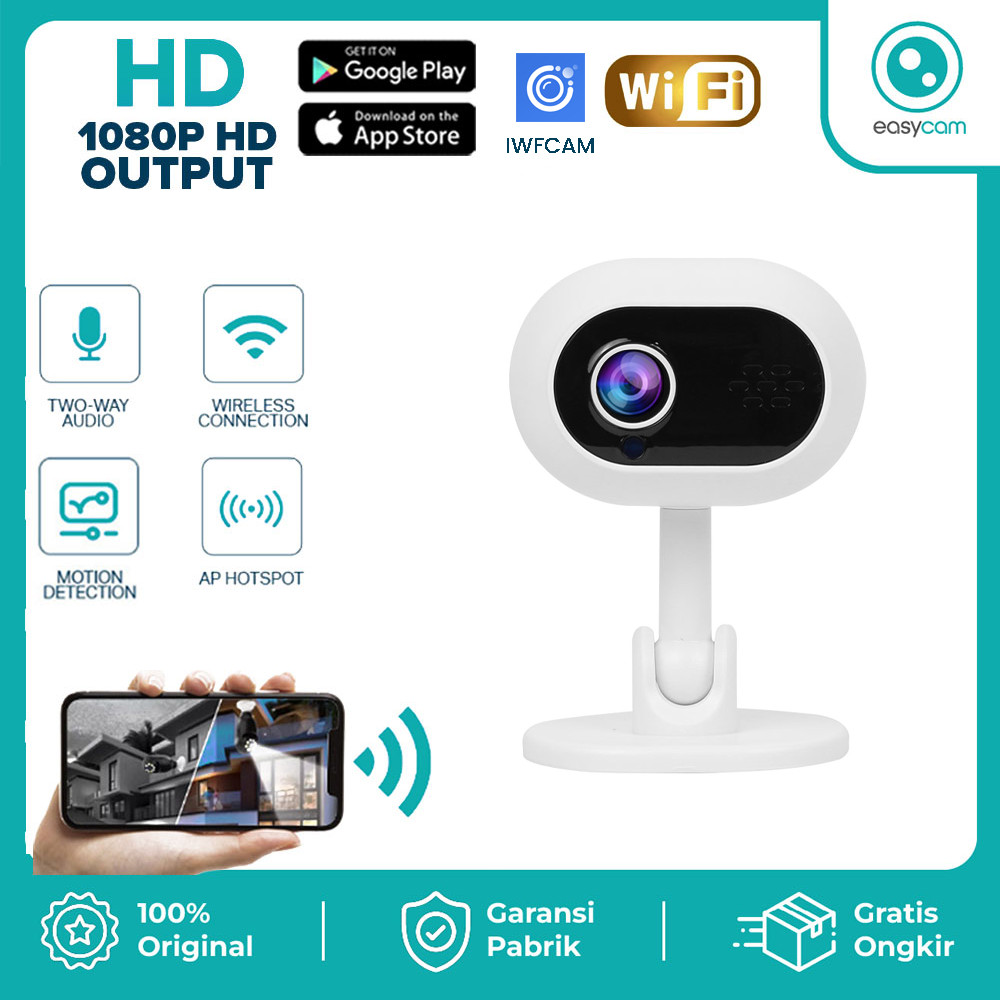 IWFCAM CCTV-A4 Mini Pocket Camera 1080P Wifi IP Camera 2 Way Audio Call IWFcam