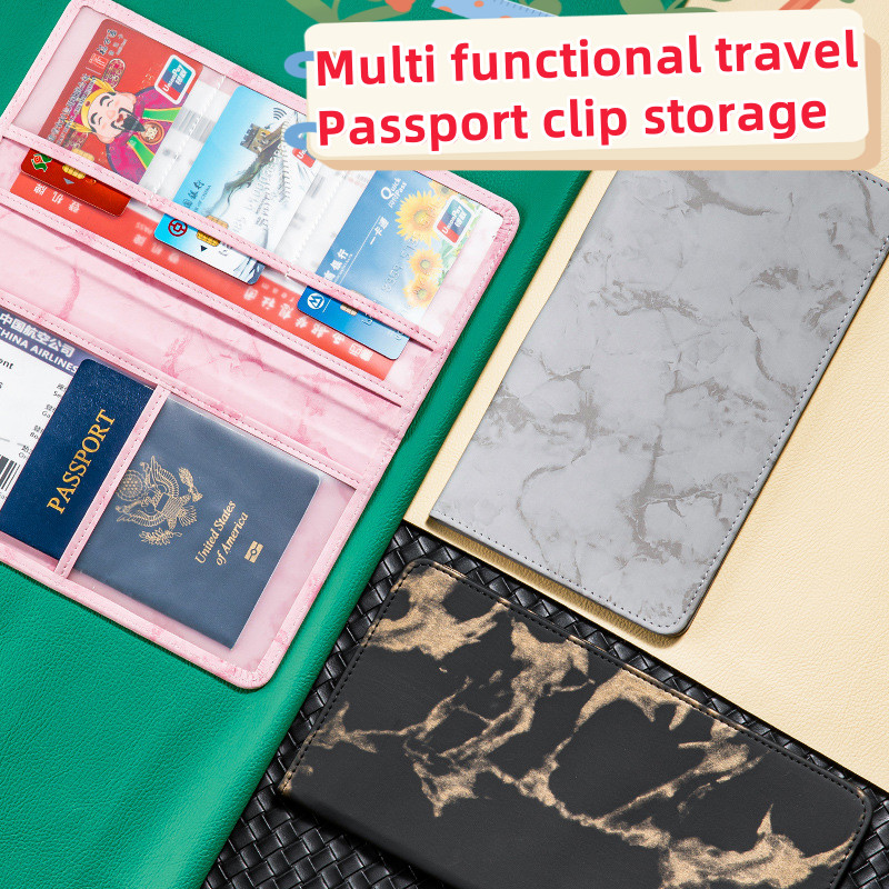 ซิปรูดบัตรป้องกันการโจรกรรม RFID พร้อมแพ็คเกจเอกสาร visa, ที่ใส่หนังสือเดินทางสําหรับเดินทางมัลติฟังก์ชั่นความจุขนาดใหญ่