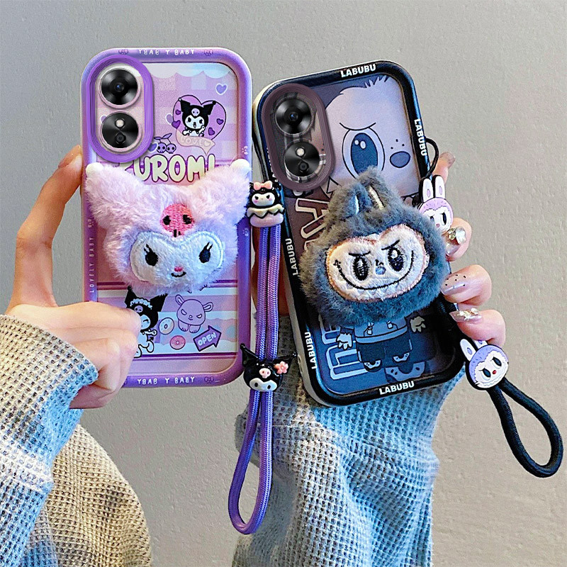 เคส OPPO A17 A17k ตุ๊กตา TPU โทรศัพท์ป้องกันกรณี