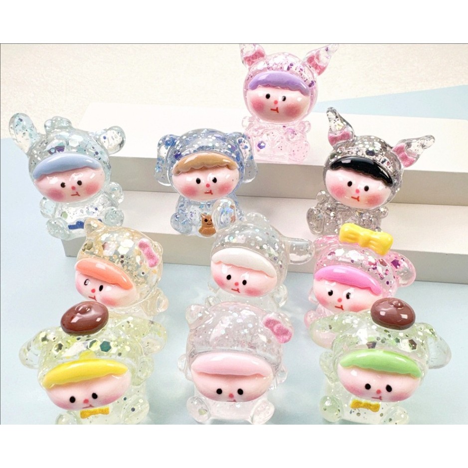 10 ชิ้น Shinny 3D Sanrio เรซิ่น Charms สําหรับ DIY 3*2.45*3.45 ซม. (6-268)