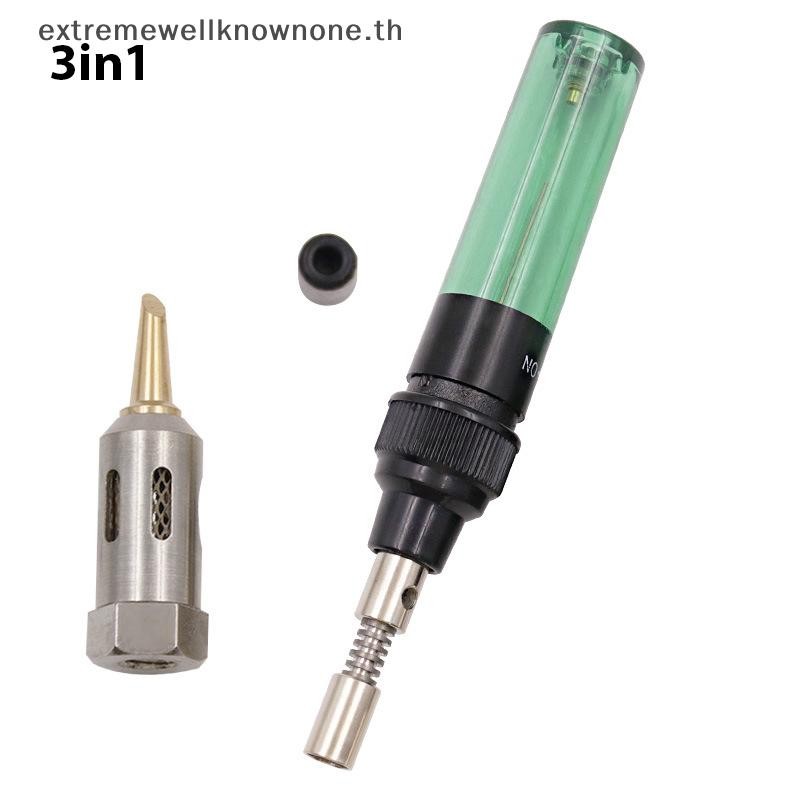 Ewth 3 in 1 หัวแร้งชุดปากกาเชื่อม Burner แก๊สบัดกรีเหล็กบิวเทน Tip เครื่องมือ EWTH