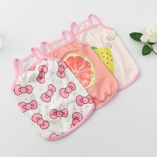 Miflame ผลไม้เสื้อผ้าสุนัขฤดูร้อน Puppy Vests สําหรับสุนัข Pomeranian Chihua ผ้าสัตว์เลี้ยงน่ารักเสื้อกั๊กสับปะรดสุนัขเสื้อกั๊ก