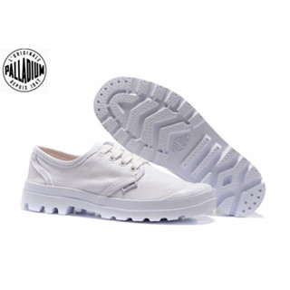ของแท้ 100% PALLADIUM Low-top White รองเท้าผ้าใบสําหรับบุรุษ…