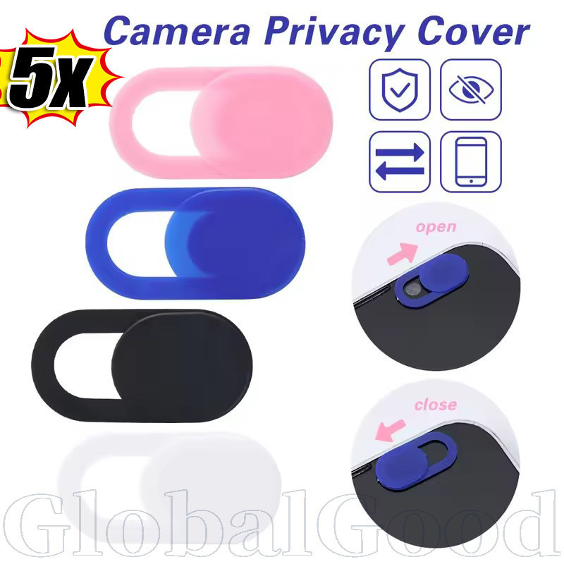 สไลด์ป้องกันความเป็นส่วนตัวสําหรับกล้อง 18 มม., ฝาครอบเว็บแคมสําหรับแล็ปท็อปและโทรศัพท์ | พลาสติก หน้าท้อง 4 สี สติ๊กเกอร์ป้องกันการแอบมอง (1/3/5 แพ็ค) สําหรับแท็บเล็ต/พีซี