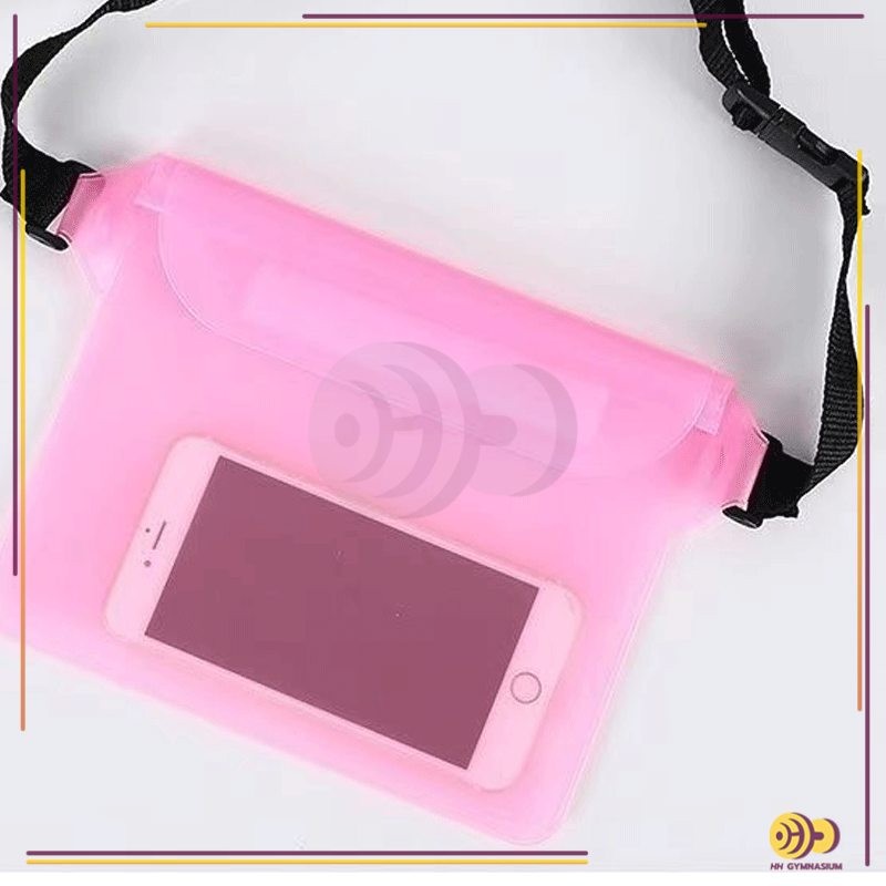 เนื้อผ้านุ่มสบาย  ซองกันน้ำแบบคาดอก ซองกันน้ำเล่นสงกรานต์ สีทึบ ดำน้ำ กระเป๋ากันน้ำคาดอก โทรศัพท์ สัมผัสได้ HH - รูปที่ 5