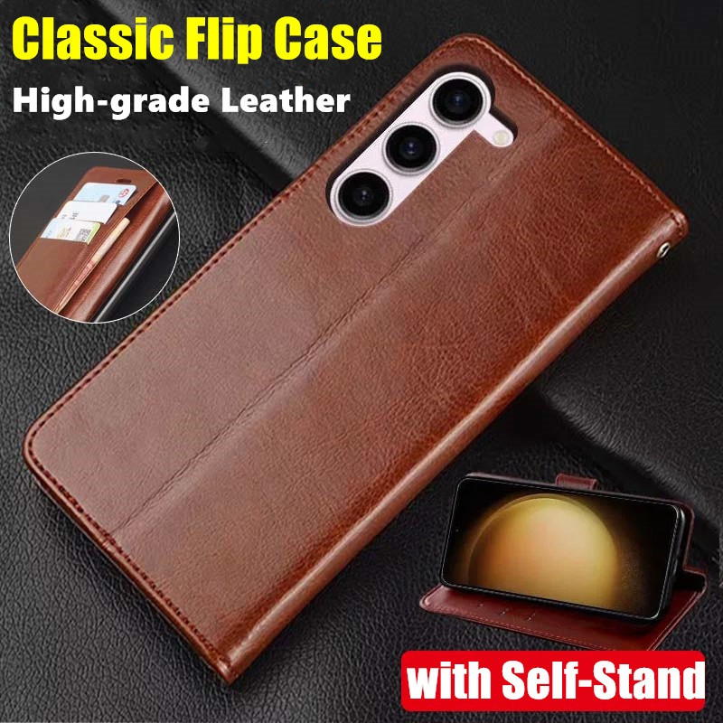 สําหรับ Samsung Galaxy S23 5G 6.1 นิ้ว SM-S911B S911W S911U S911N S9110 หนังกระเป๋าสตางค์ Vintage พั