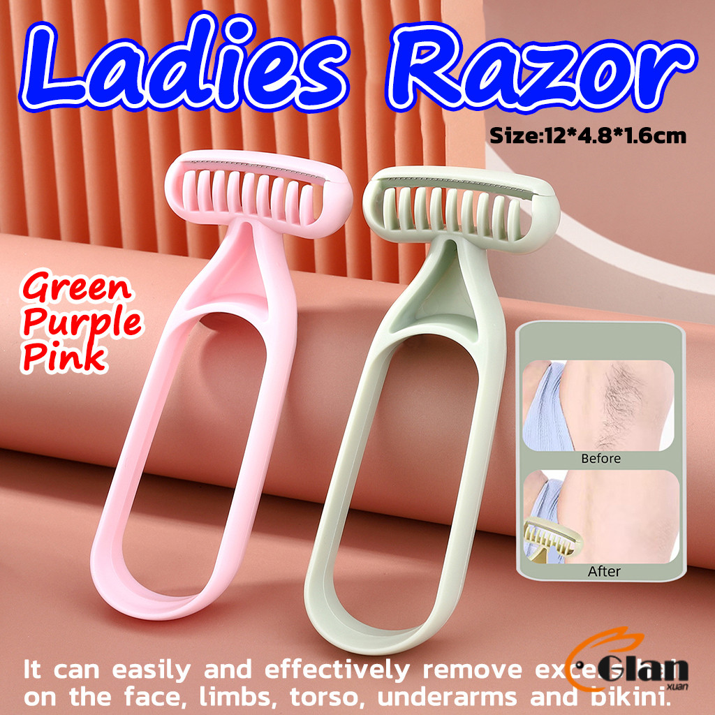 Glanxuan มีดโกนสำหรับสุภาพสตรี มีดโกนหนวด มีดโกนอเนกประสงค์ Ladies Razor