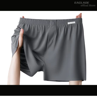 EAGLADE บ็อกเซอร์ไบรฟ์ 2 ชิ้น สำหรับผู้ชาย ทำจากผ้าไหมน้ำแข็ง ยืดหยุ่น ระบายอากาศได้ดี และแห้งเร็ว สีดำ รหัส 7005