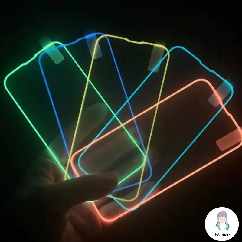 Noctilucent เรืองแสงกระจกนิรภัยสําหรับ IPhone 17 16 15 13 12 Pro Max 11 Pro Max XS XR Xs Max 7 Plus คลุมทั้งหมดป้องกันหน้าจอป้องกันฟิล์ม – โปรปัง