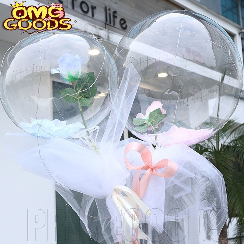 12/20/24/36 นิ้วโปร่งใส Bobo Ballons - อุปกรณ์ตกแต่งงานปาร์ตี้-ของขวัญวันวาเลนไทน์สําหรับสาว-Inflatable Air PVC บอลลูน-สําหรับเทศกาลวันเกิดงานแต่งงาน